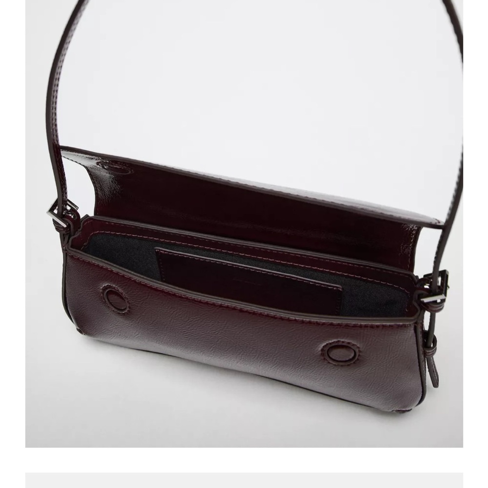 Zara Deep Burgundy Shoulder Bag - Picture 4 of 14